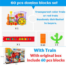 Load image into Gallery viewer, Automatic Domino Brick Laying Toy Train Car with sound light Elevator Springboard Bridge Catapult dominoes Set gift for Children